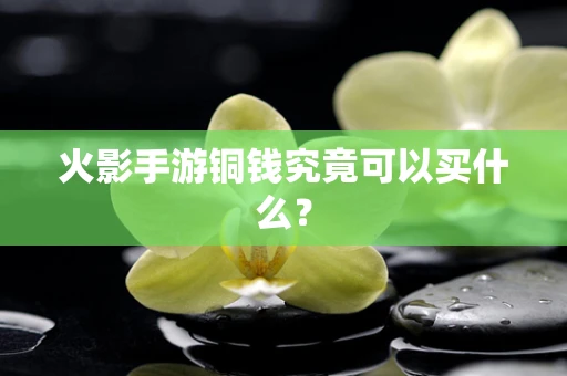 火影手游铜钱究竟可以买什么？