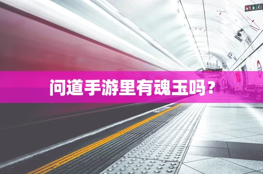 问道手游里有魂玉吗？