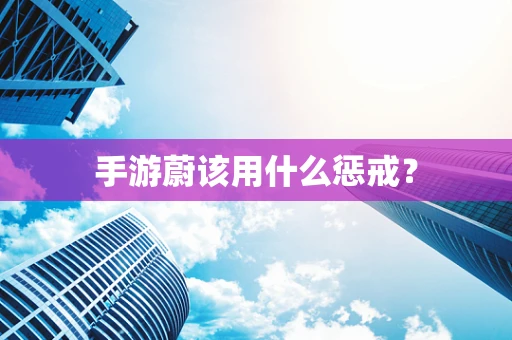 手游蔚该用什么惩戒？