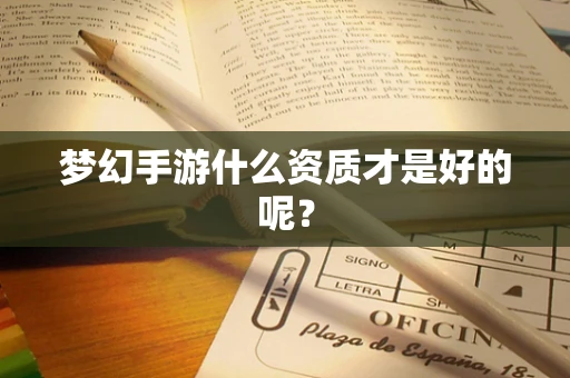 梦幻手游什么资质才是好的呢？