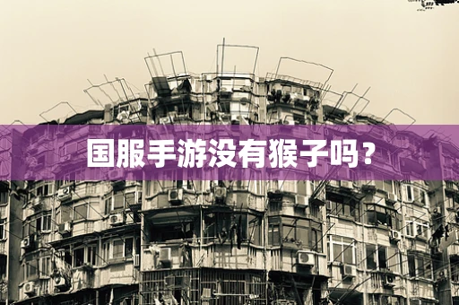 国服手游没有猴子吗？