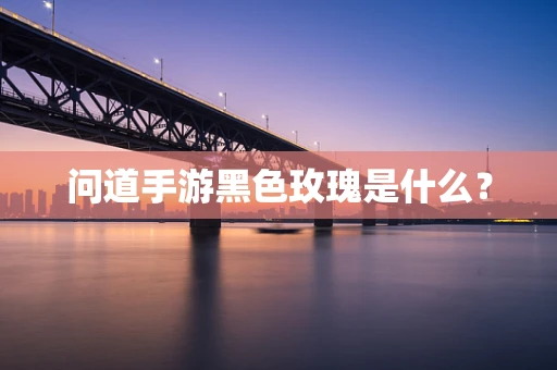 问道手游黑色玫瑰是什么？