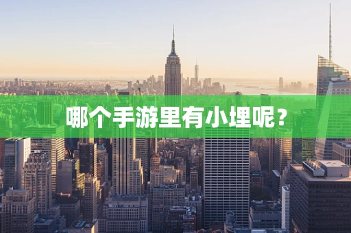 哪个手游里有小埋呢？