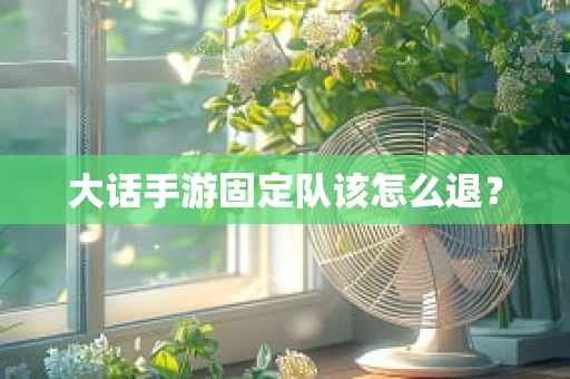 大话手游固定队该怎么退？