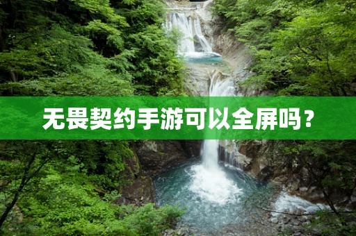 无畏契约手游可以全屏吗？