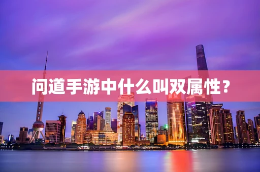 问道手游中什么叫双属性？
