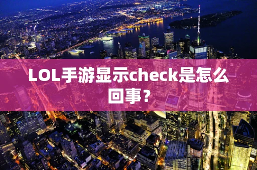 LOL手游显示check是怎么回事？