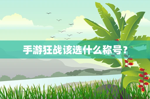 手游狂战该选什么称号？