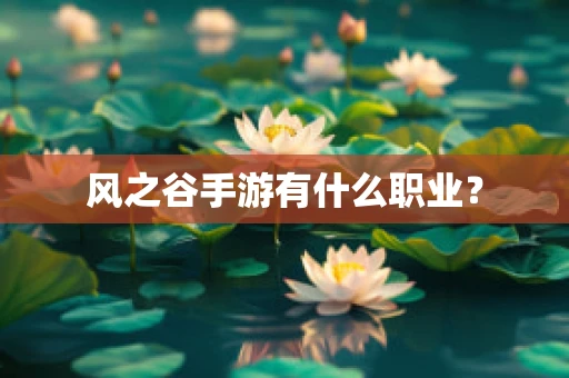 风之谷手游有什么职业？