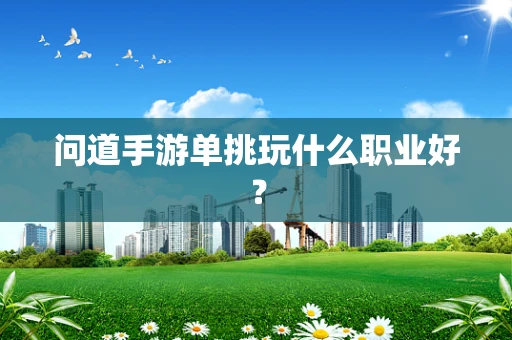 问道手游单挑玩什么职业好？