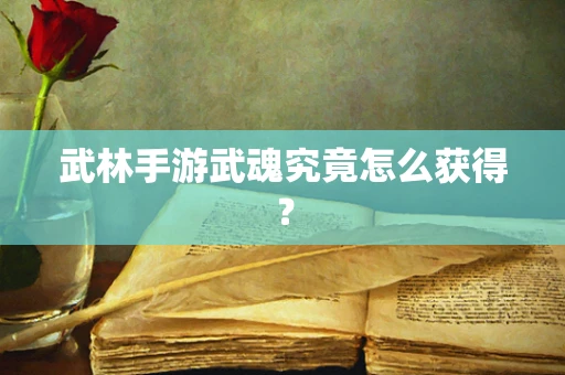武林手游武魂究竟怎么获得？